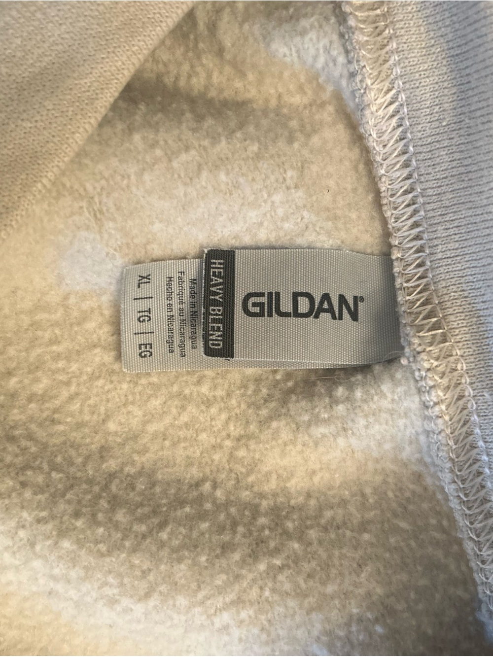 Ghost Malone Graphic Crewneck Sweatshirt XL Beige Fleece Pullover Halloween - Picture 5 of 5